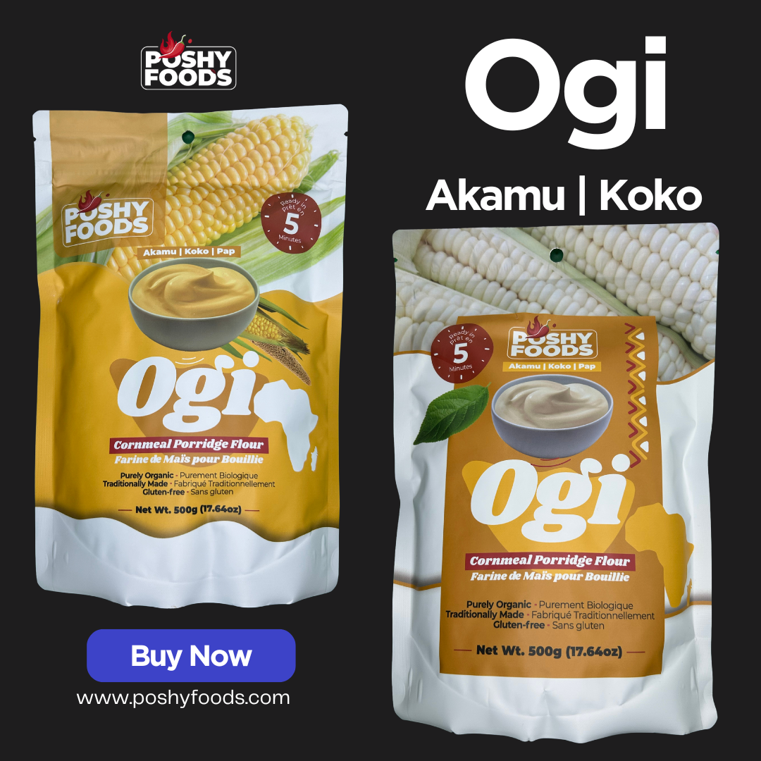 Ogi Mix (Yellow & White Bundle) | Organic Fermented Cornmeal Flour | Gut-Friendly Superfood | Gluten-Free | 500g x 2