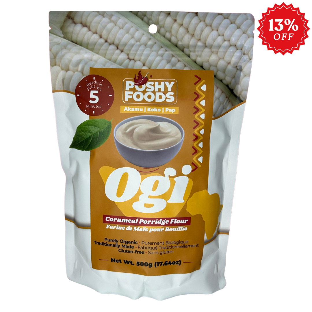 White Ogi (Akamu, Koko) | Organic Fermented Cornmeal Flour | Gut-Friendly Superfood | Gluten-Free| 500g