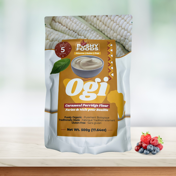 Ogi White (Akamu, Koko) | Organic Fermented Cornmeal Flour | Gut-Friendly Superfood | Gluten-Free| 500g