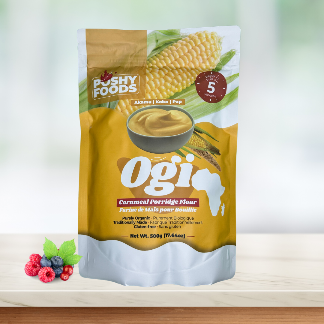 Ogi Yellow (Akamu, Koko) | Organic Fermented Cornmeal Flour | Gut-Friendly Superfood | Gluten-Free | 500g