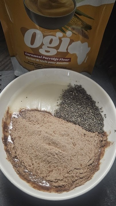 Poshy Superfood Chocolate Ogi Bowl - A nourishing blend of fermented cornmeal, antioxidant-rich cocoa, and chia seeds to fuel your body....
